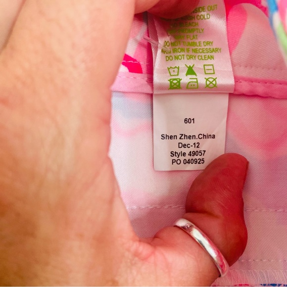 Lilly Pulitzer Style No 49057 Pink Floral Pant Womens Size 6 Crop Capri - Picture 5 of 10